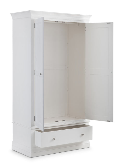 Clermont 2 Door 1 Drawer Wardrobe - Surf White