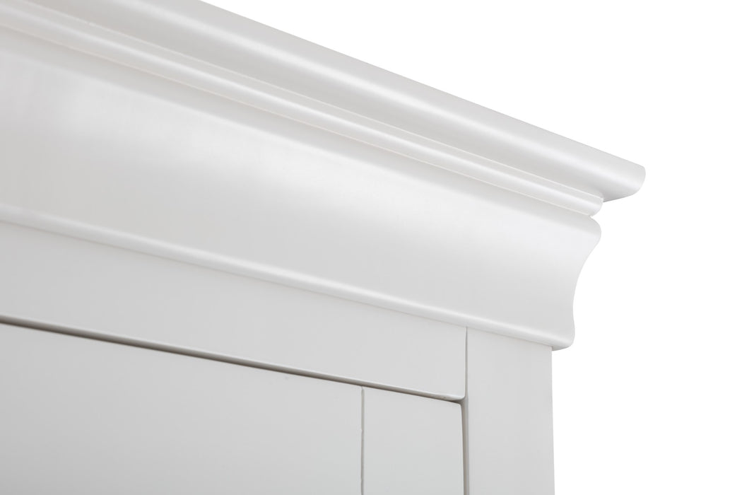 Clermont 2 Door 1 Drawer Wardrobe - Surf White
