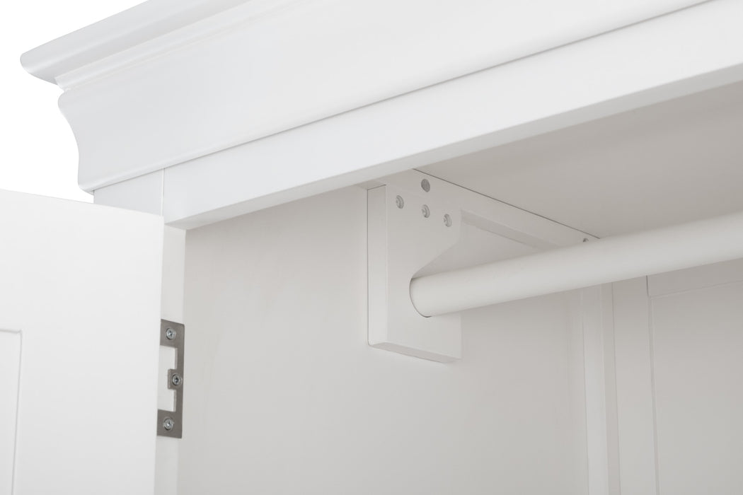 Clermont 2 Door 1 Drawer Wardrobe - Surf White