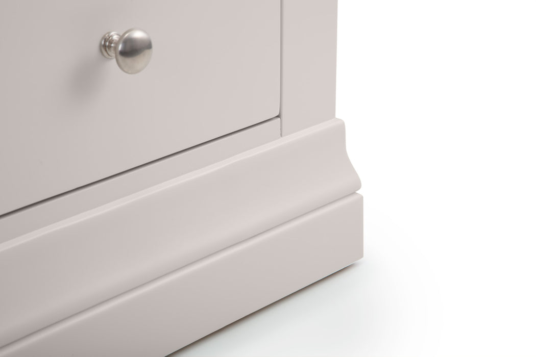 Clermont 2 Drawer Bedside - Light Grey