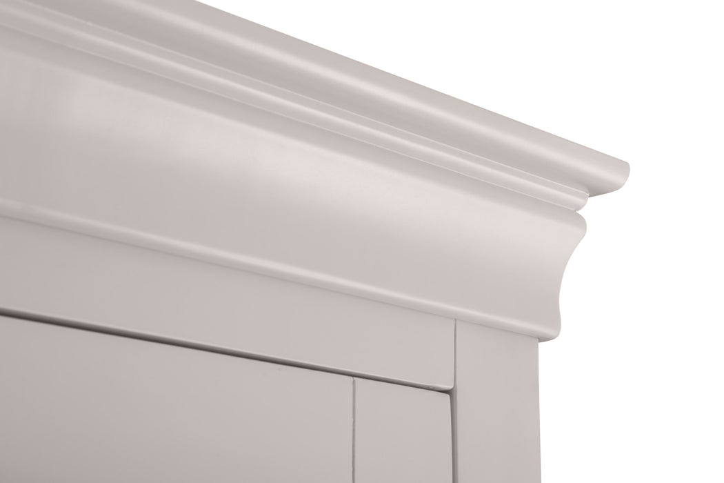Clermont 2 Door 1 Drawer Wardrobe - Light Grey