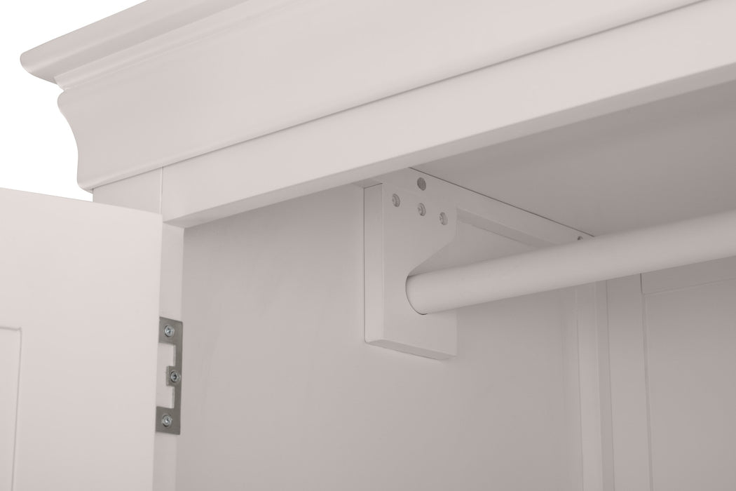 Clermont 2 Door 1 Drawer Wardrobe - Light Grey