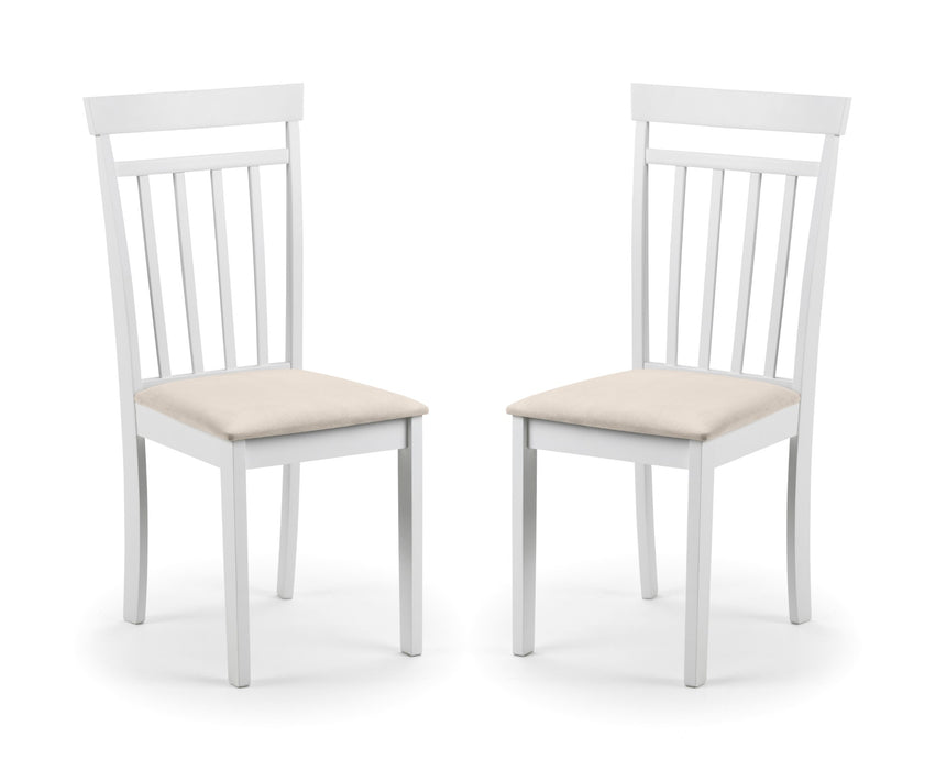 Set Of 2 Coast White Dining Chairs