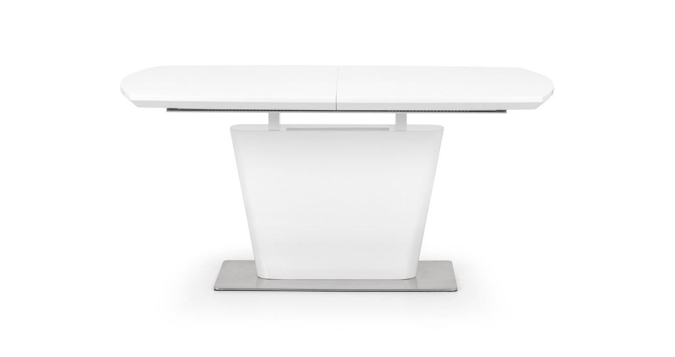 Como High Gloss Extending Table - White