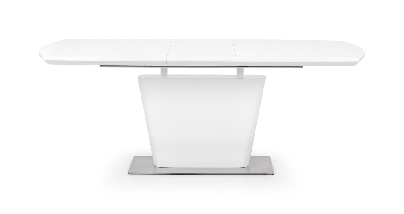 Como High Gloss Extending Table - White