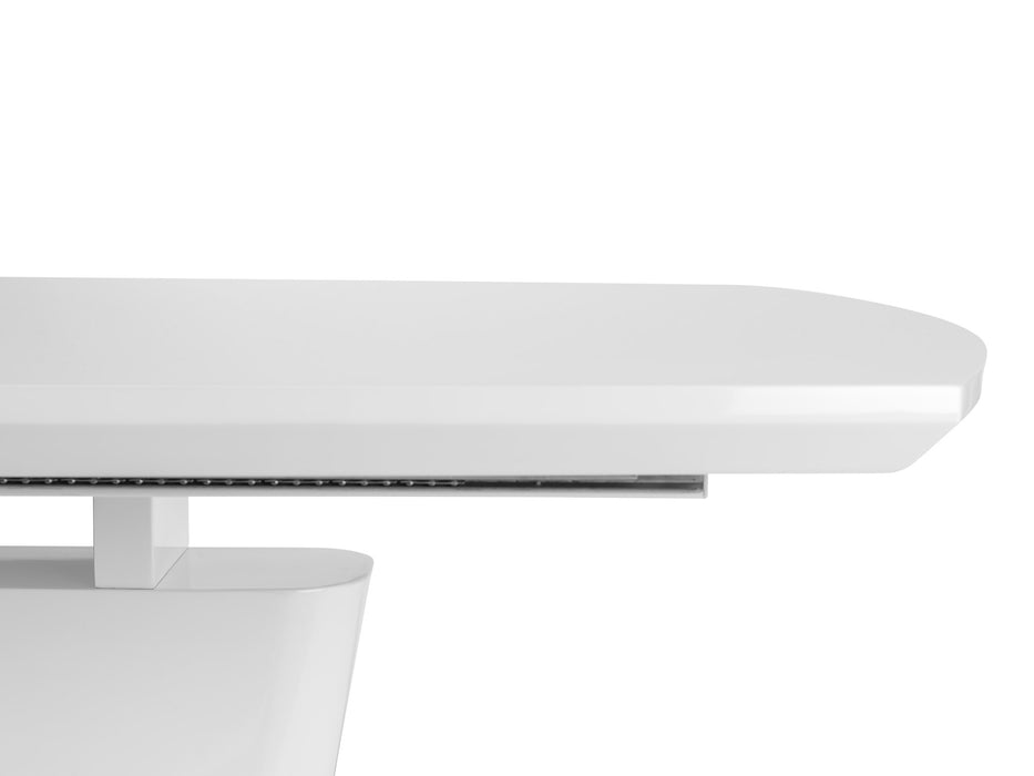 Como High Gloss Extending Table - White