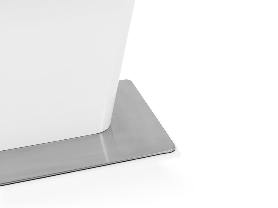 Como High Gloss Extending Table - White