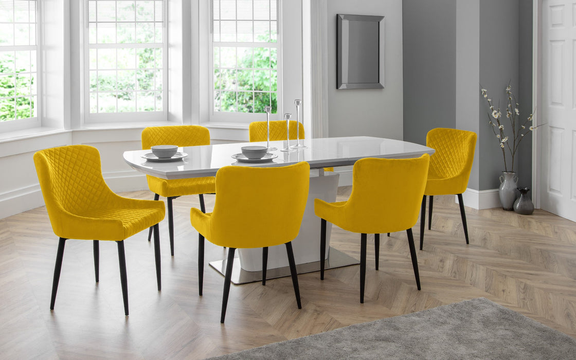 Como High Gloss Extending Table - White