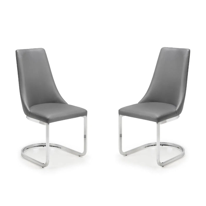 Como Grey Dining Set (4 Chairs) - Grey