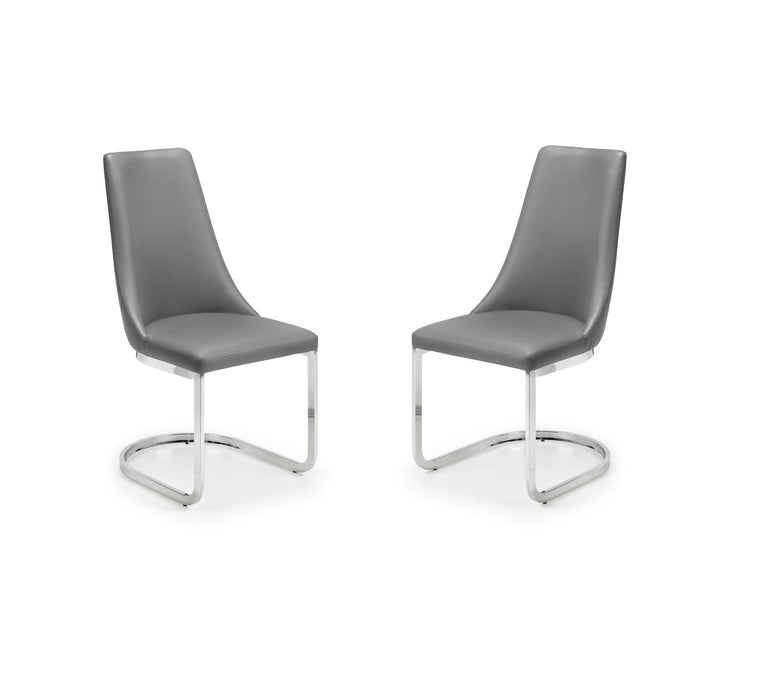 Set Of 2 Como Cantilever Dining Chairs