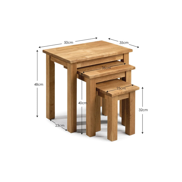 Coxmoor Nest Of 3 Tables - Oak