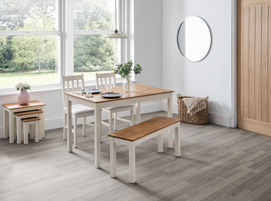 Coxmoor Rectangular Dining Table - Ivory & Oak