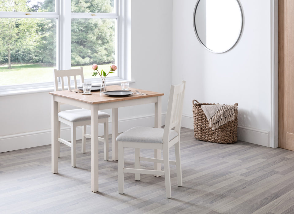 Coxmoor 75cm Square Dining Table - Ivory & Oak