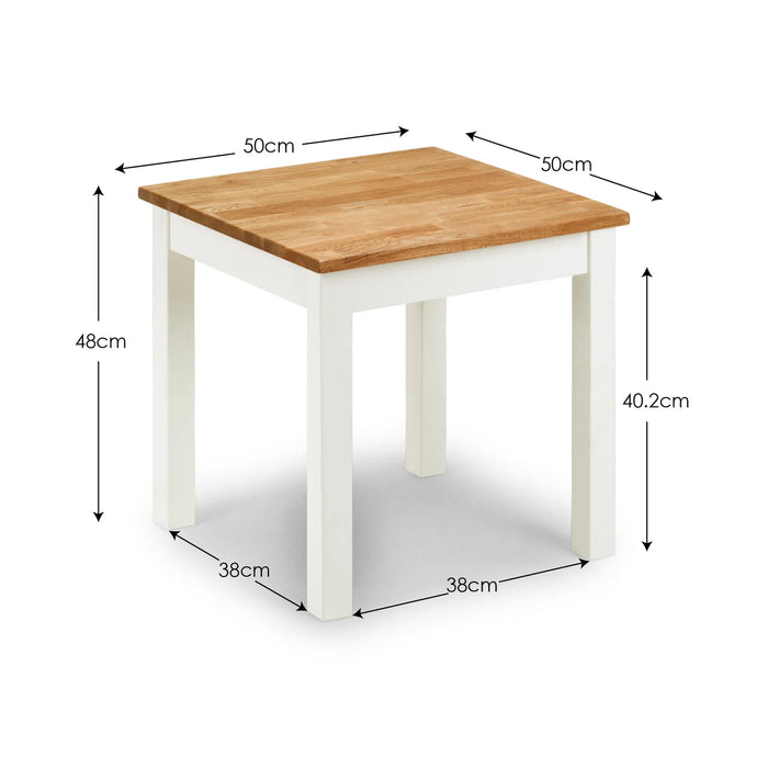 Coxmoor Lamp Table - Ivory & Oak