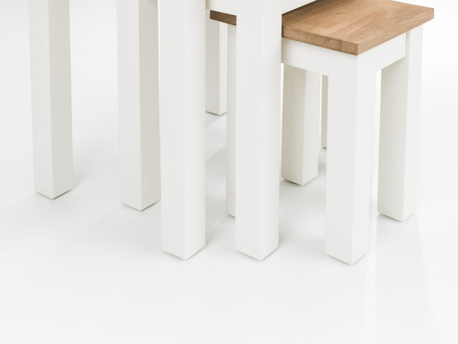 Coxmoor Nest Of 3 Tables - Ivory & Oak