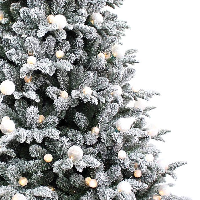 CT07986 - 180cm (6ft) Pre-Lit Diamond Lake Green PE Mix Frosted Christmas Tree