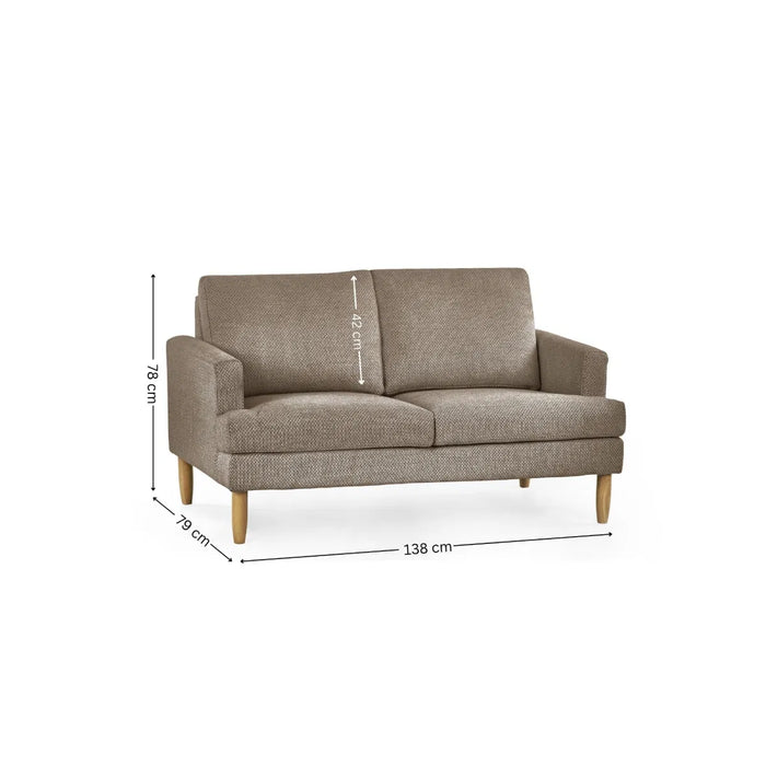 Daisy Compact 2 Seater Sofa - Coyote Grey