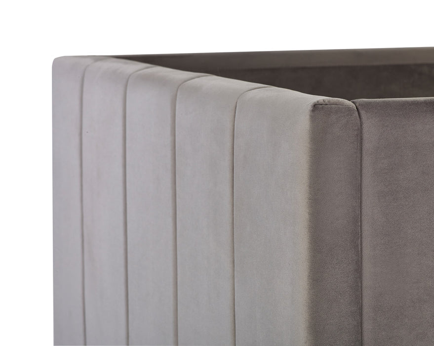 Daytona Bunk Grey Velvet and Woodgrain