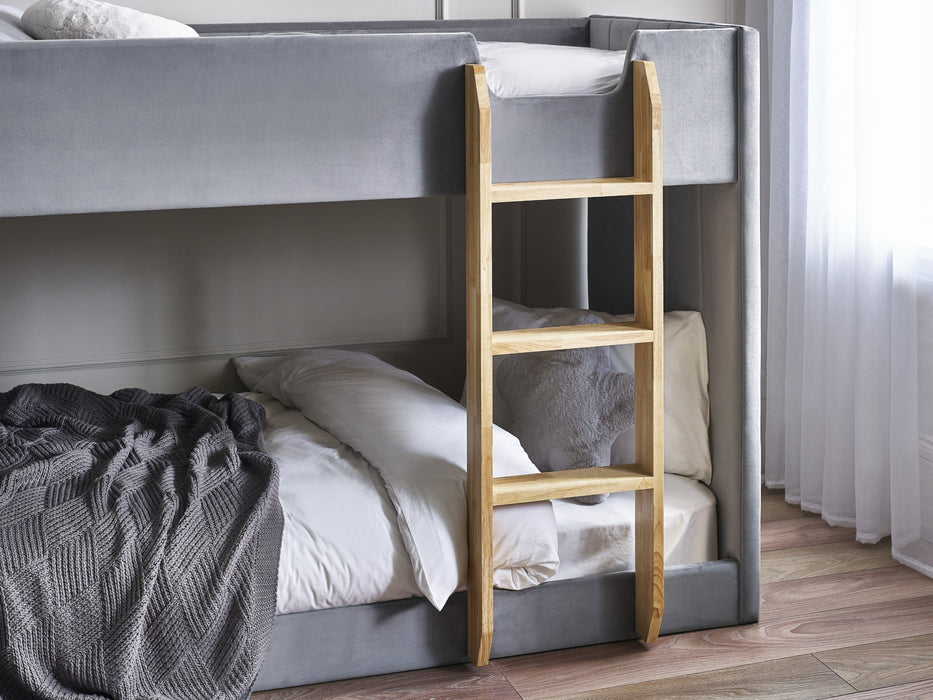 Daytona Bunk Grey Velvet and Woodgrain