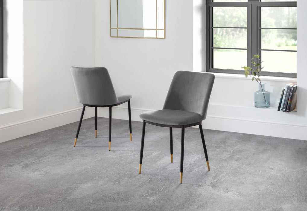 Set Of 2 Delaunay Dining Chairs - Grey
