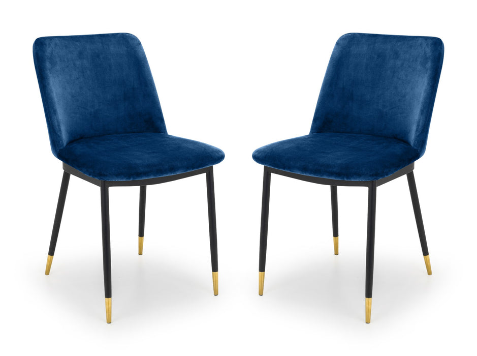 Set Of 2 Delaunay Dining Chairs - Blue