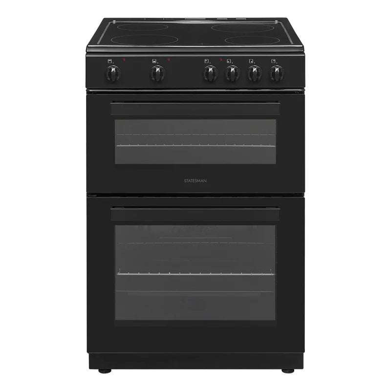 EDC60B2  - 60cm Electric 4 Zone Double Oven Cooker - Black