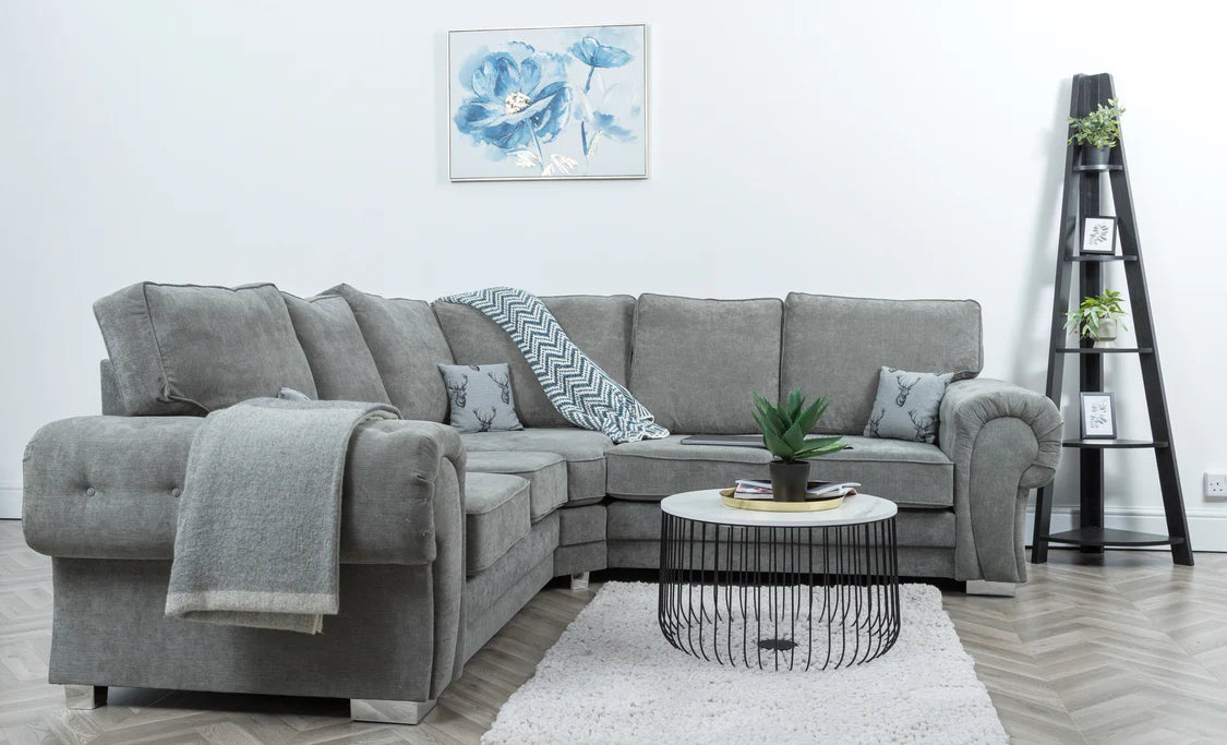 Theo 5 Seater Corner Sofa - Grey