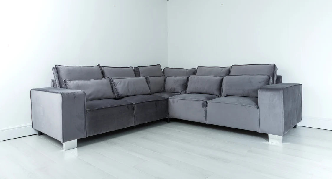 Riviera 5 Seater Corner Sofa - Grey