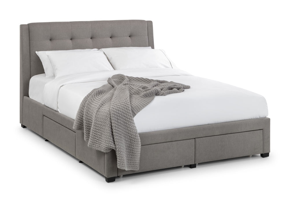 Fullerton 4 Drawer 150cm King Bed - Grey