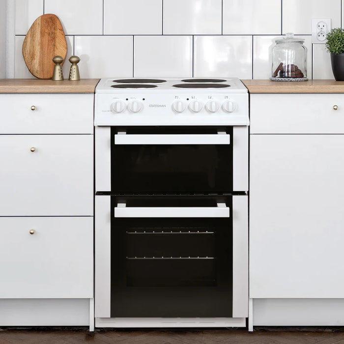 FUSION50W - 50cm Twin Cavity Electric Cooker - White