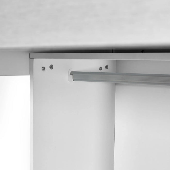 Gaia 90cm Single Highsleeper TV Bed - White and Silver