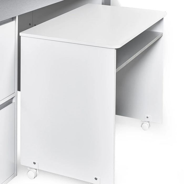Gaia 90cm Single Midsleeper - White and Silver