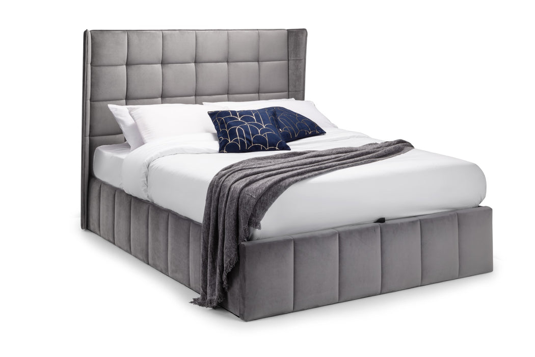 Gatsby Ottoman Storage 135cm Double Bed - Light Grey