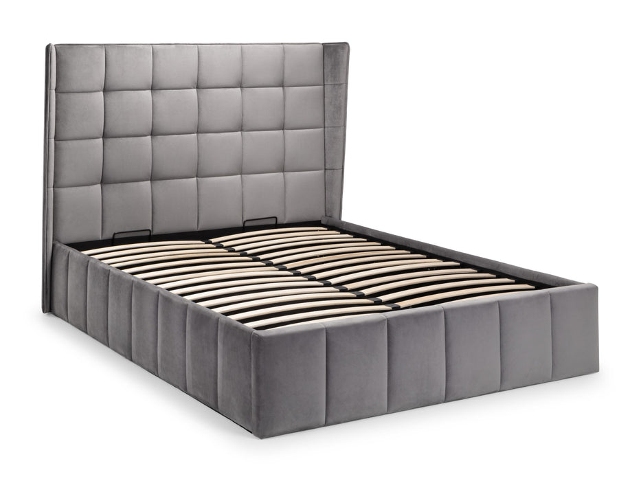 Gatsby Ottoman Storage 135cm Double Bed - Light Grey