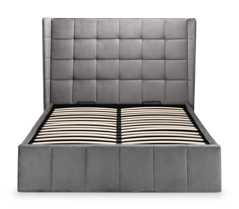 Gatsby Ottoman Storage 135cm Double Bed - Light Grey