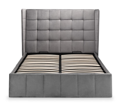 Gatsby Ottoman Storage 150cm King Bed - Light Grey