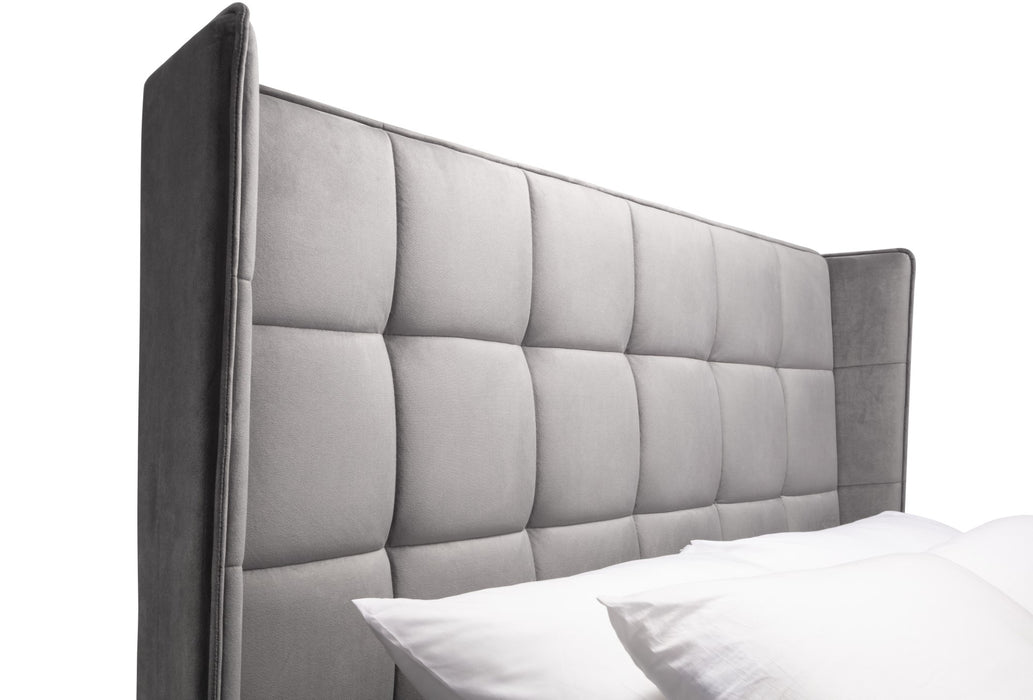 Gatsby Ottoman Storage 150cm King Bed - Light Grey