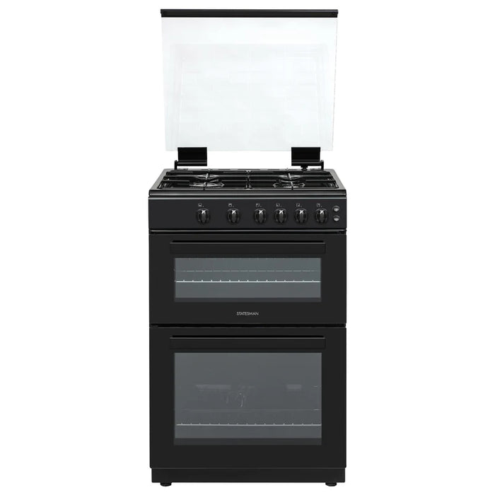 GDL60B - 60cm Gas Lidded Double Oven - Black