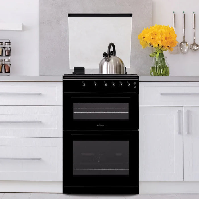 GDL60B - 60cm Gas Lidded Double Oven - Black