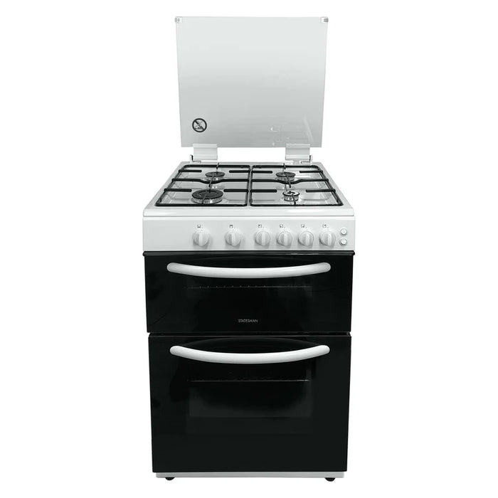 GDL60W2 - 60cm Gas Lidded Double Oven - White