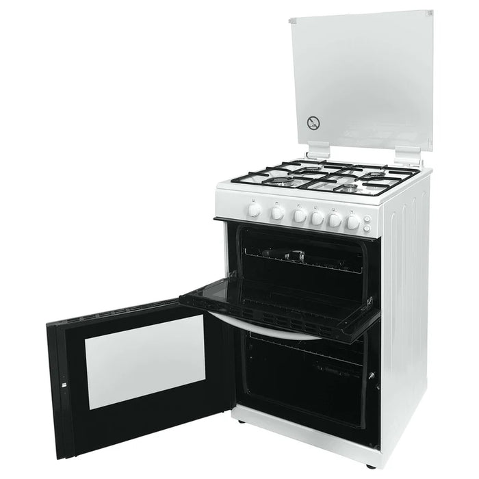 GDL60W2 - 60cm Gas Lidded Double Oven - White