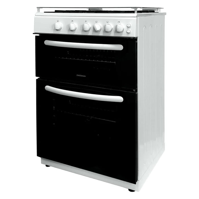 GDL60W2 - 60cm Gas Lidded Double Oven - White