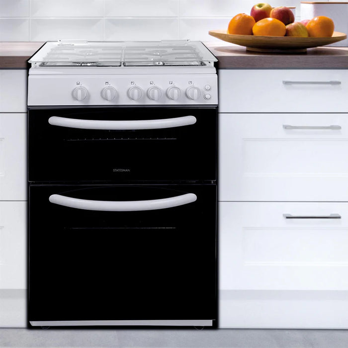 GDL60W2 - 60cm Gas Lidded Double Oven - White
