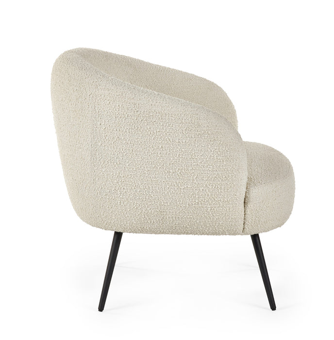 Gigi Boucle Accent Chair - Ivory