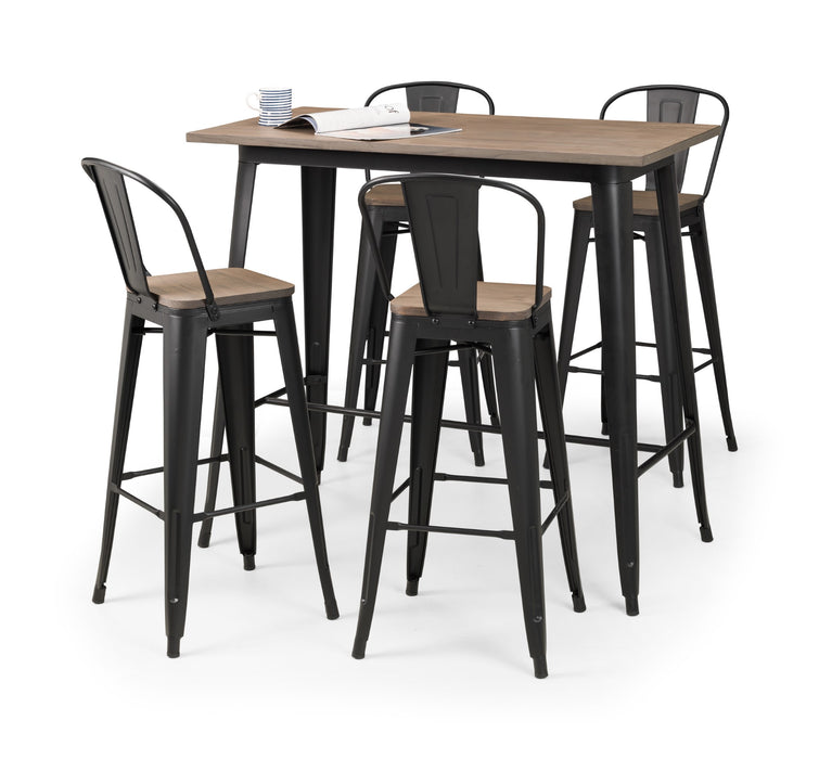 Set Of 2 Grafton Metal Bar Stools