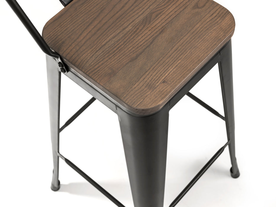 Set Of 2 Grafton Metal Bar Stools