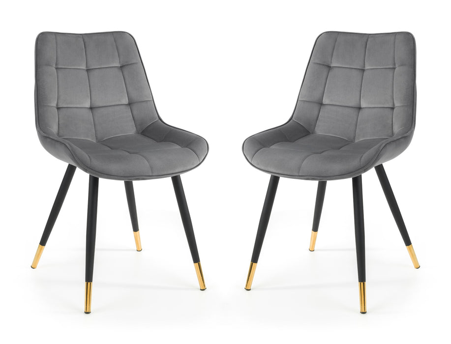 Set Of 2 Hadid Dining Chairs - Grey