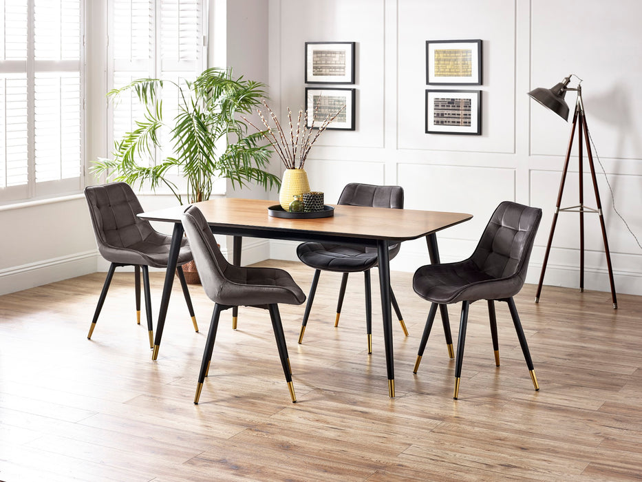 Set Of 2 Hadid Dining Chairs - Grey