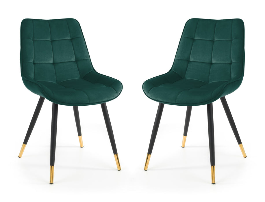 Set Of 2 Hadid Dining Chairs - Green