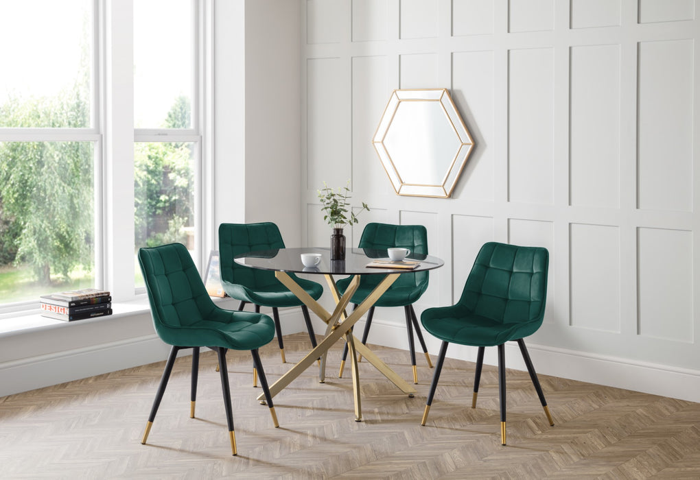 Set Of 2 Hadid Dining Chairs - Green